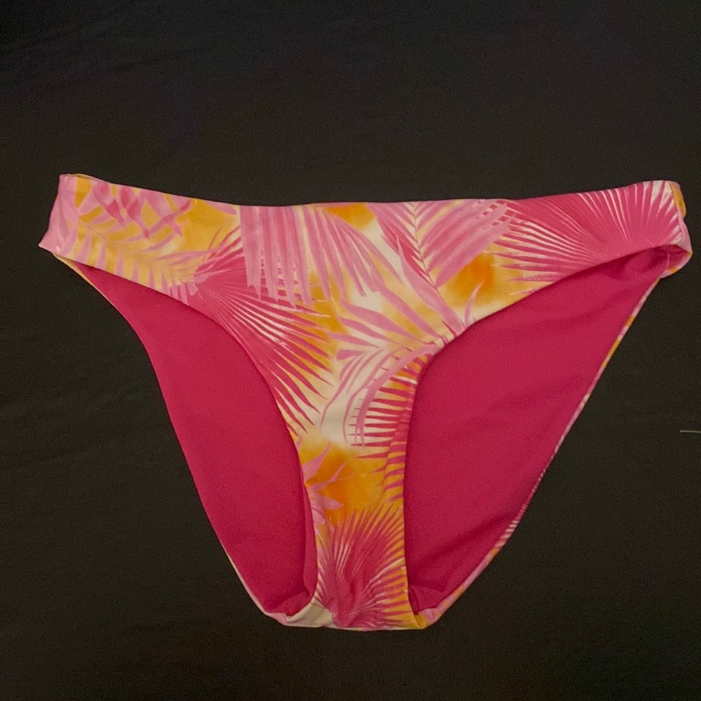 Hurley womens size small bikini bottoms, palm Frans pattern